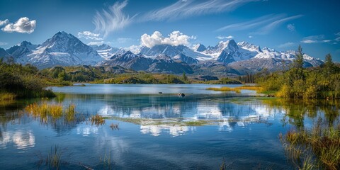 Obraz premium Breathtaking view in the mountains of Alaska