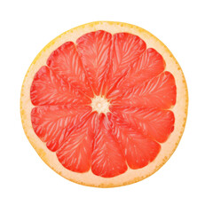 slice of grapefruit isolated on white