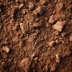 b'Close up of brown soil texture'