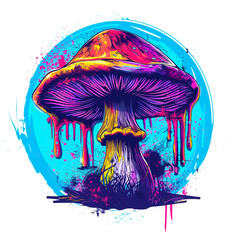 Mushroom Reto Neon Drips