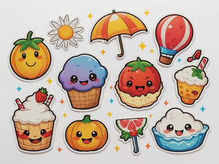Bright summer theme cute sticker collection 8