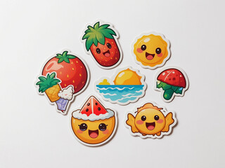Bright summer theme cute sticker collection 4