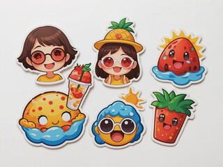 Bright summer theme cute sticker collection 2