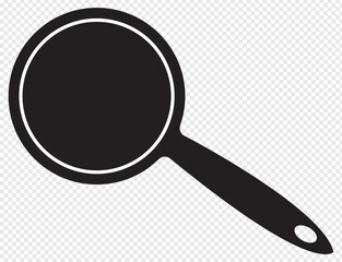 
Frying pan skillet flat vector icon for apps and websites.  Frying pan. Silhouette symbol. Kitchen utensils for cooking, icon. Vector