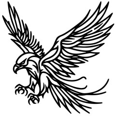 flying eagle symbol vector illustration