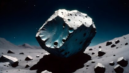 Asteroid isolated on dark background