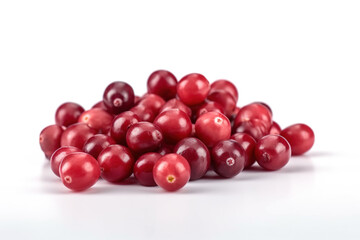 Cranberries on background. Juicy red berries, fresh and sweet.