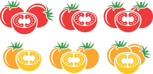 Tomato logo. Isolated tomato on white background