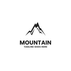 Mountain logo for adventure and outdoor design template vector illustration