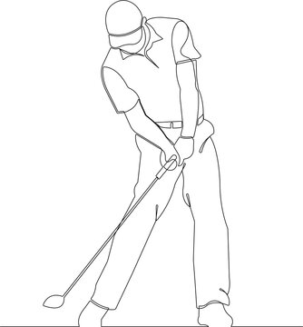 recommend clip art: Line Art Golfer