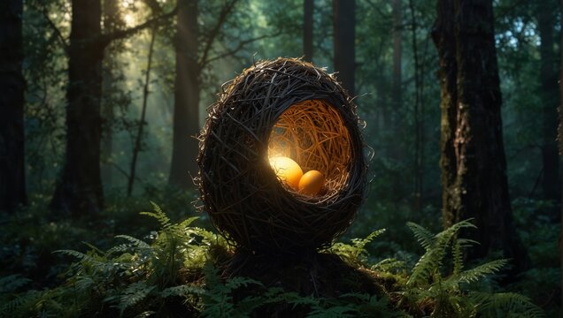 light in the woods