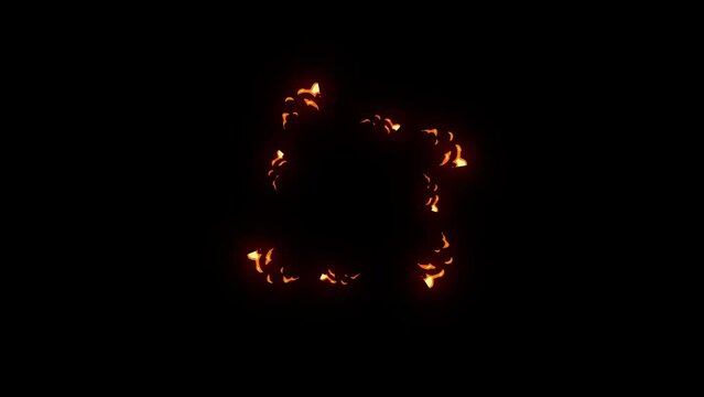 2d FX FIRE Elements. Alpha channel included. Animation on a black background. 4K video. High resolution video.