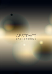 Dark abstract vertical background with holographic blurred spheres. Vector illustration