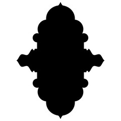 Elegant Visual Illustrations: Iconic Label Emblem Shapes in Turkish, Iranian, Arabic Styles for Eid Banners Label Emblem Shape Glyph Pictogram symbol visual illustration