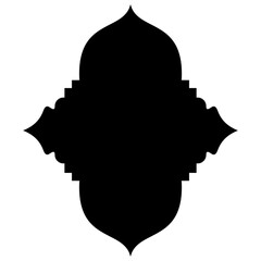 Elegant Visual Illustrations: Iconic Label Emblem Shapes in Turkish, Iranian, Arabic Styles for Eid Banners Label Emblem Shape Glyph Pictogram symbol visual illustration