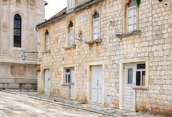 Fototapeta na wymiar ancient house in the old town Hvar, island Hvar, Croatia