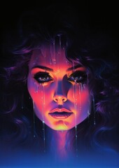 Fototapeta premium A purple witch light art photography.