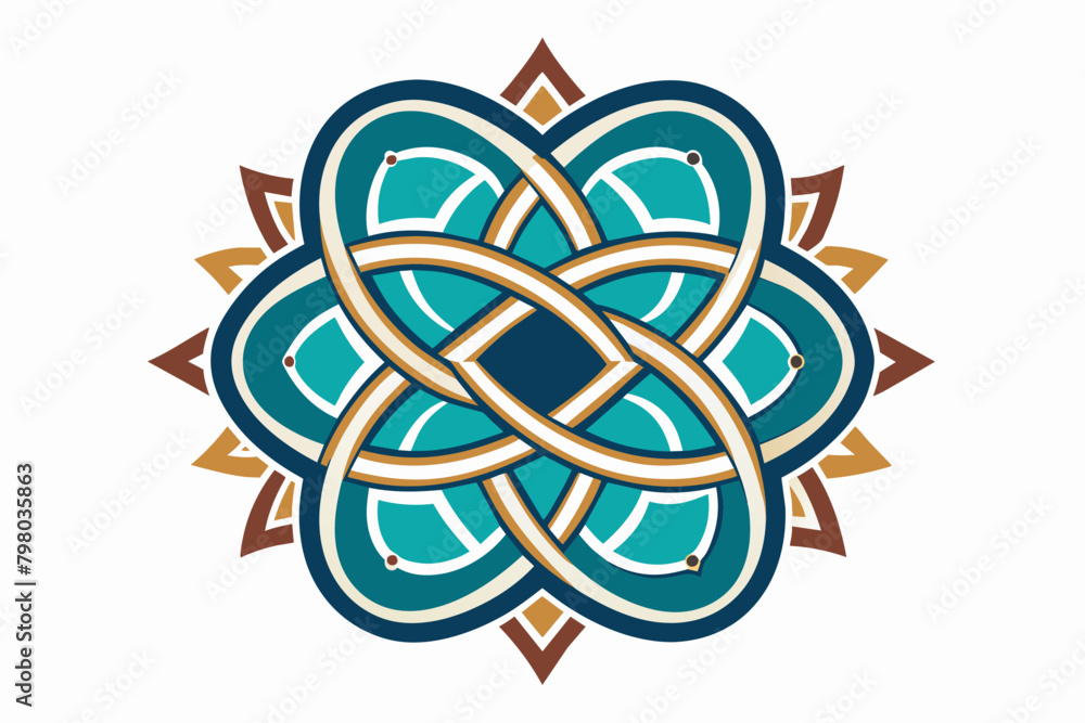 Poster abstract logo inspired by fractal patterns, showcasing infinite detail and intricate beauty