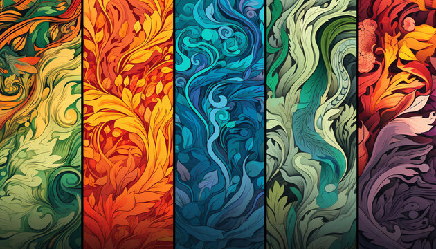 Develop a series of wallpapers that utilize color psychology to evoke certain emotions or associations For example, use blues and greens for a calming effect suitable for wellness brands, or vibrant r