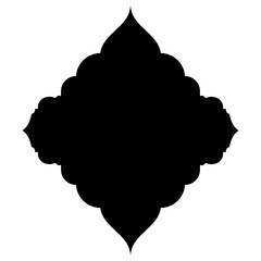 Islamic Label Emblem Shape Glyph Pictogram symbol visual illustration Classic Label and Emblem Icons: Turkish, Iranian, Arabic Glyphs for Exclusive Ramadan & Eid Banner Designs