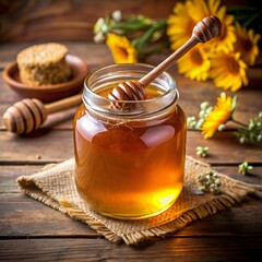 honey in a jar and honey