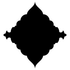 Islamic Label Emblem Shape Glyph Pictogram symbol visual illustration Classic Label and Emblem Icons: Turkish, Iranian, Arabic Glyphs for Exclusive Ramadan & Eid Banner Designs