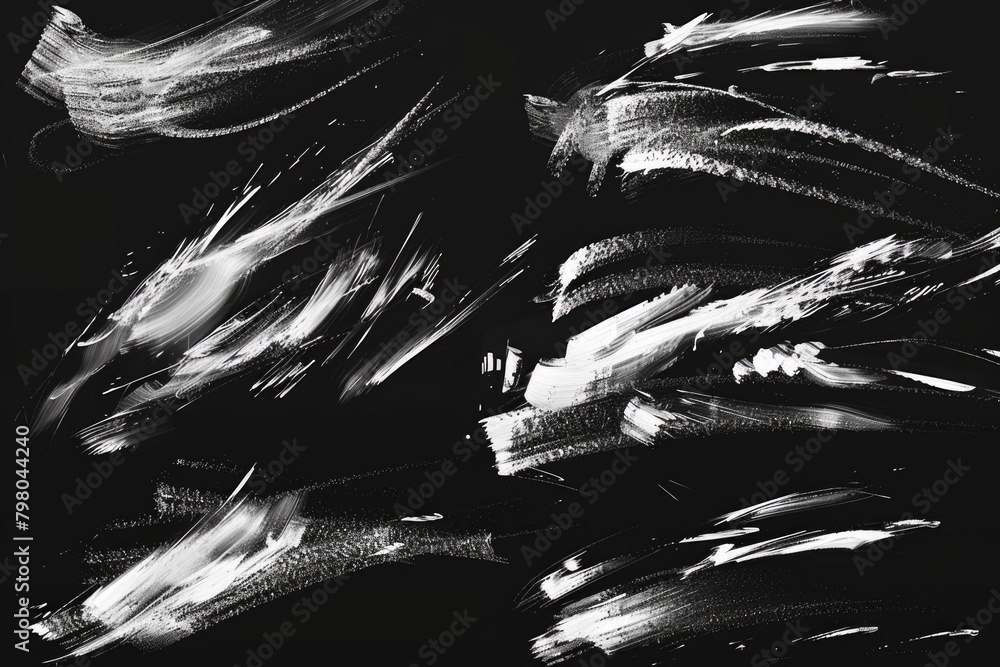 Poster abstract black and white brush strokes pattern, suitable for background or artistic projects