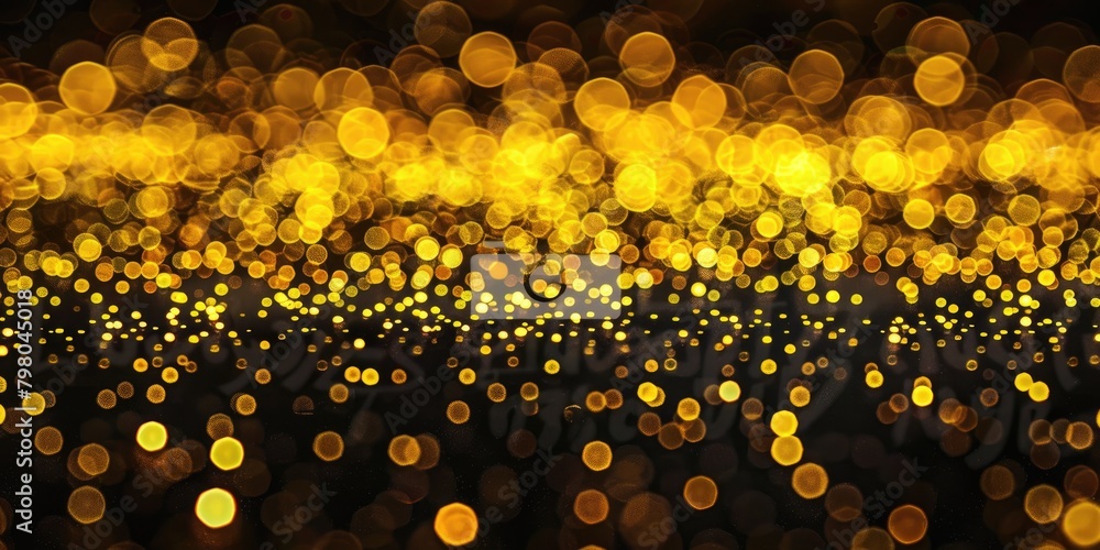 Poster soft and dreamy bokeh background accentuated by the enchanting presence of fireflies.