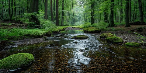 Obraz premium morning in the forest