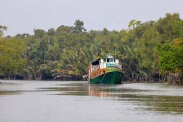 River cruise in Bangladesh.this photo was taken from sundarbans national park,Bangladesh.