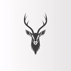 gazelle head vector logo template
