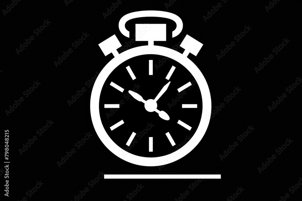 Poster classic black and white image of a clock, perfect for time-related concepts