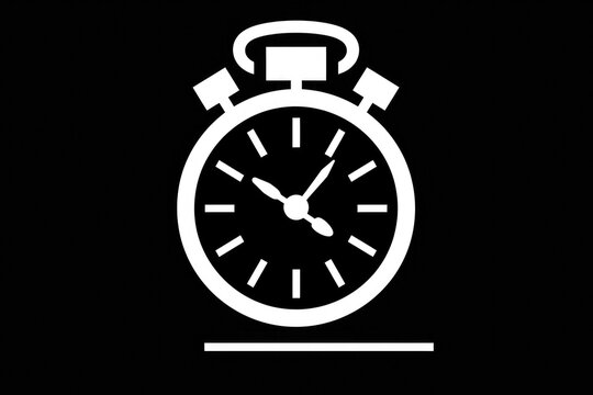 Classic black and white image of a clock, perfect for time-related concepts