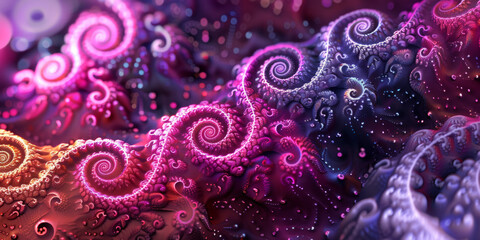 Abstract purple and pink fractal background