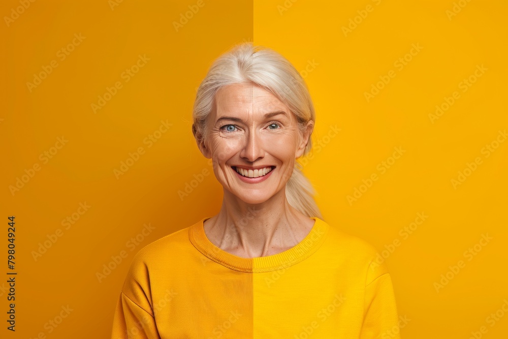 Poster generational health exploration and aging perceptions represented in a portrait regimen, tied to lif