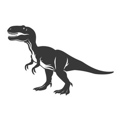 Obraz na płótnie Canvas Silhouette Prehistoric Dinosaur animal black color only