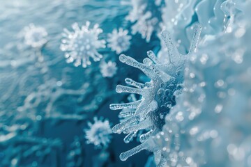Detailed view of snow flakes, perfect for winter themes
