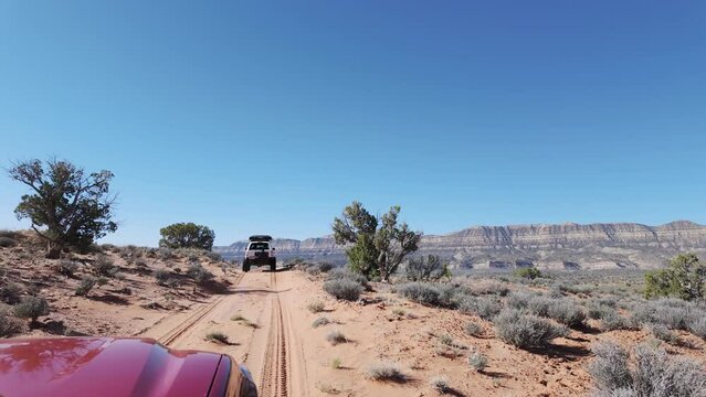 Following another off roading in the Utah desert in Escalante along Hole in the Rock Road.