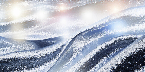 Abstract sparkling silver glitter wave background