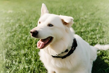 Obraz premium portrait of a white dog