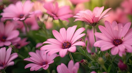A detailed close up of lovely pink flowers
