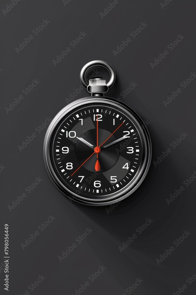Poster Close up of a clock on a wall, suitable for time management concepts