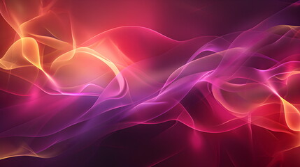 Obraz premium Abstract neon waves of silk in vibrant shades of pink and blue with a fluid and dynamic texture.