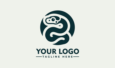 Ball Python Snake Vector Logo Animal graphic, Snake design Template illustration