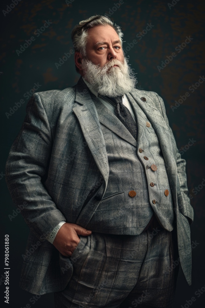 Poster professional man in formal attire posing for a photo. suitable for business concepts
