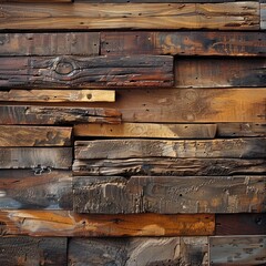 layers of wood plank wall