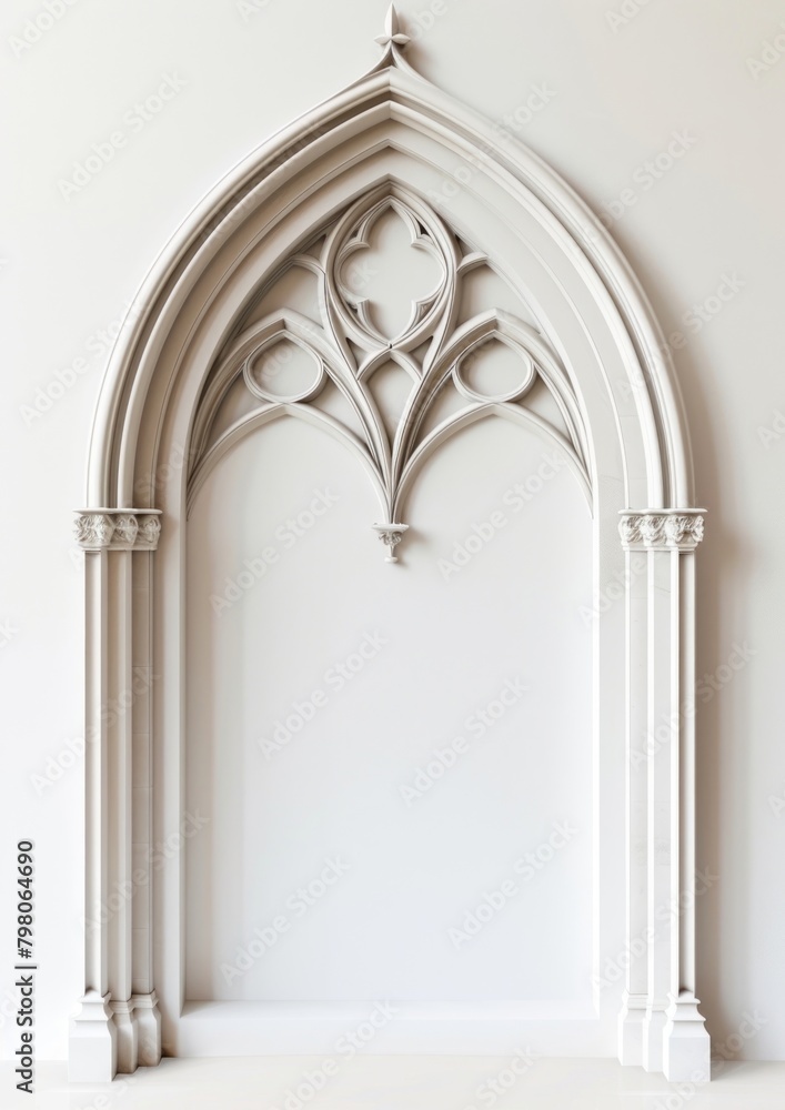 Wall mural minimal gothic arch architecture spirituality catholicism.