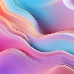 A colorful, abstract painting with a purple and pink background and a blue