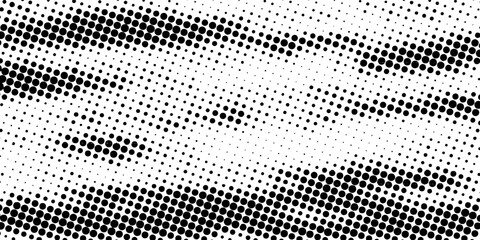 Spotted black and white grunge vector line background. Abstract halftone illustration background. Grunge grid polka dot background pattern - obrazy, fototapety, plakaty