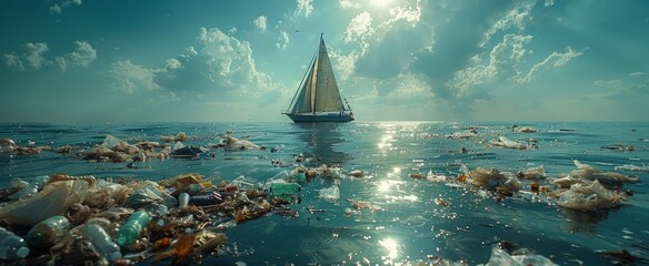 A sea littered with plastic waste sadly represents the scale of the global environmental crisis we are facing.